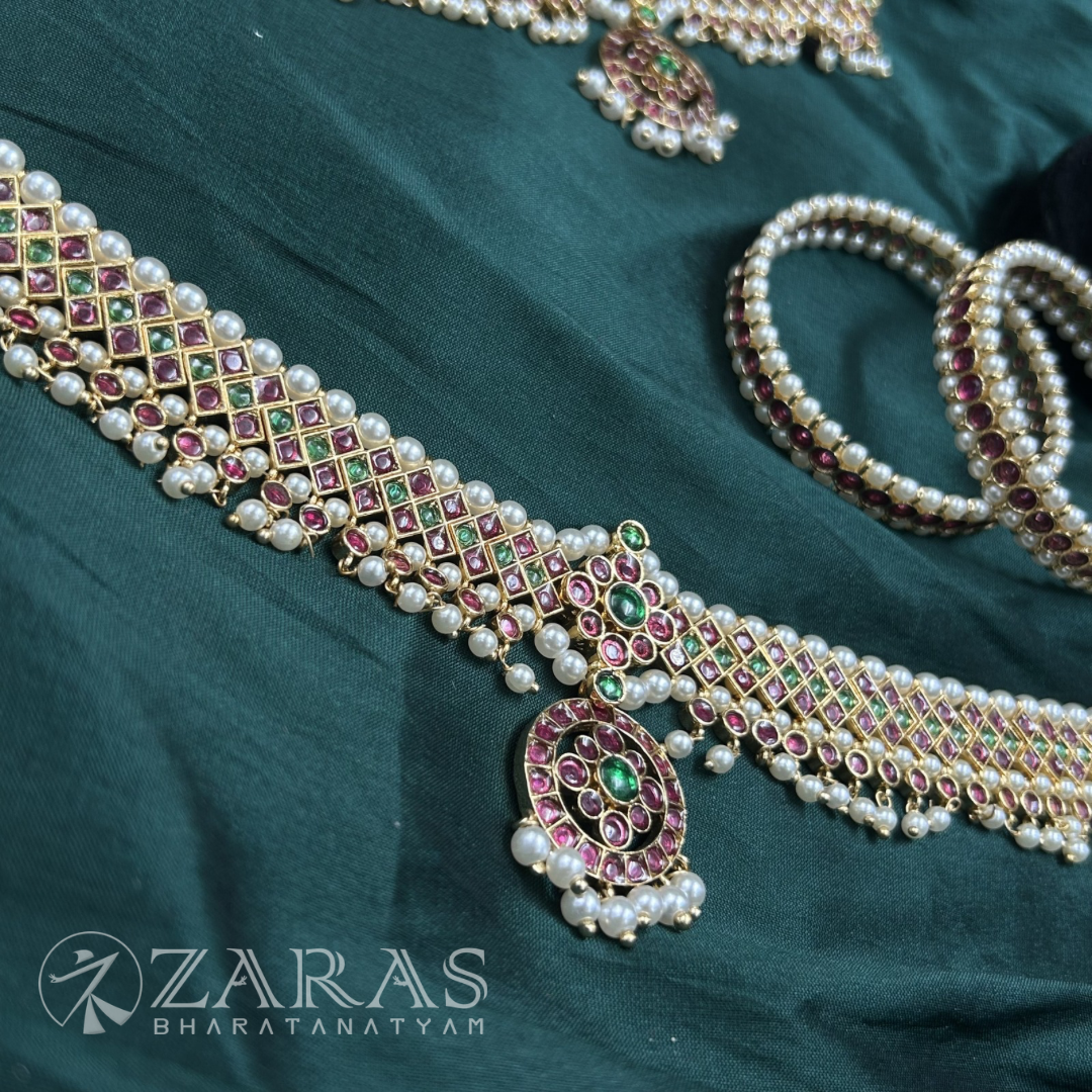 Bharatanatyam Dance Premium Jewellery Full Set - Round V RG Kemp image 6