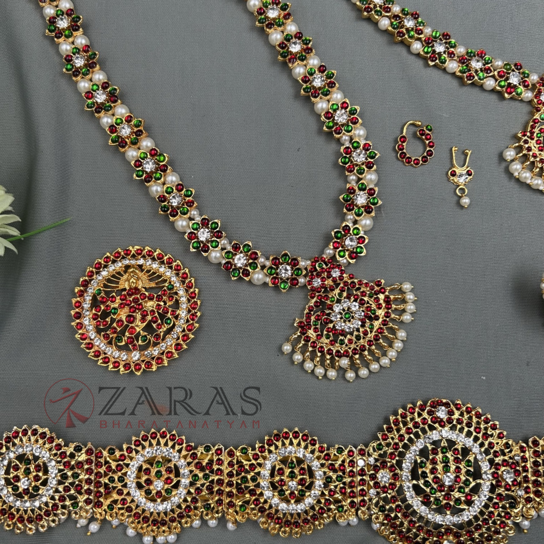 Bharatanatyam Dance Jewellery - Flower Full Set RG Kemp image 3