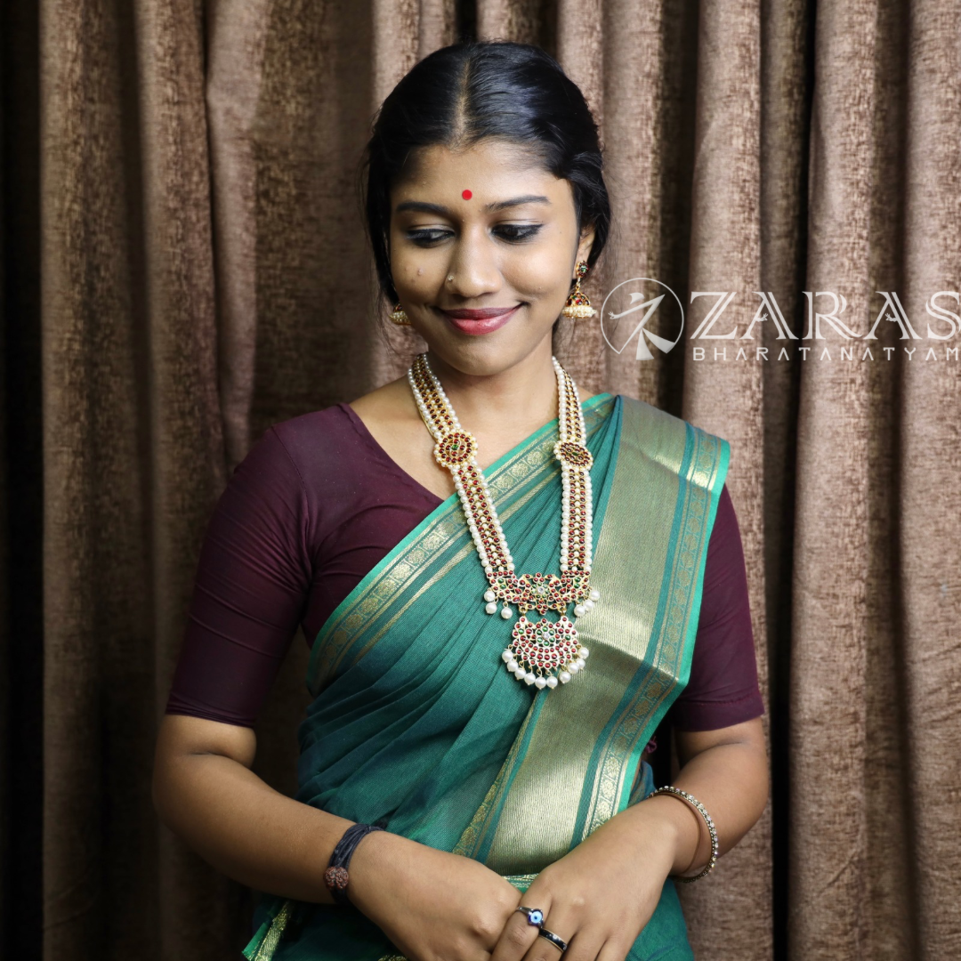 Bharatanatyam Dance Jewellery - Haaram Kemp 2S Be Ro Pendent image 1