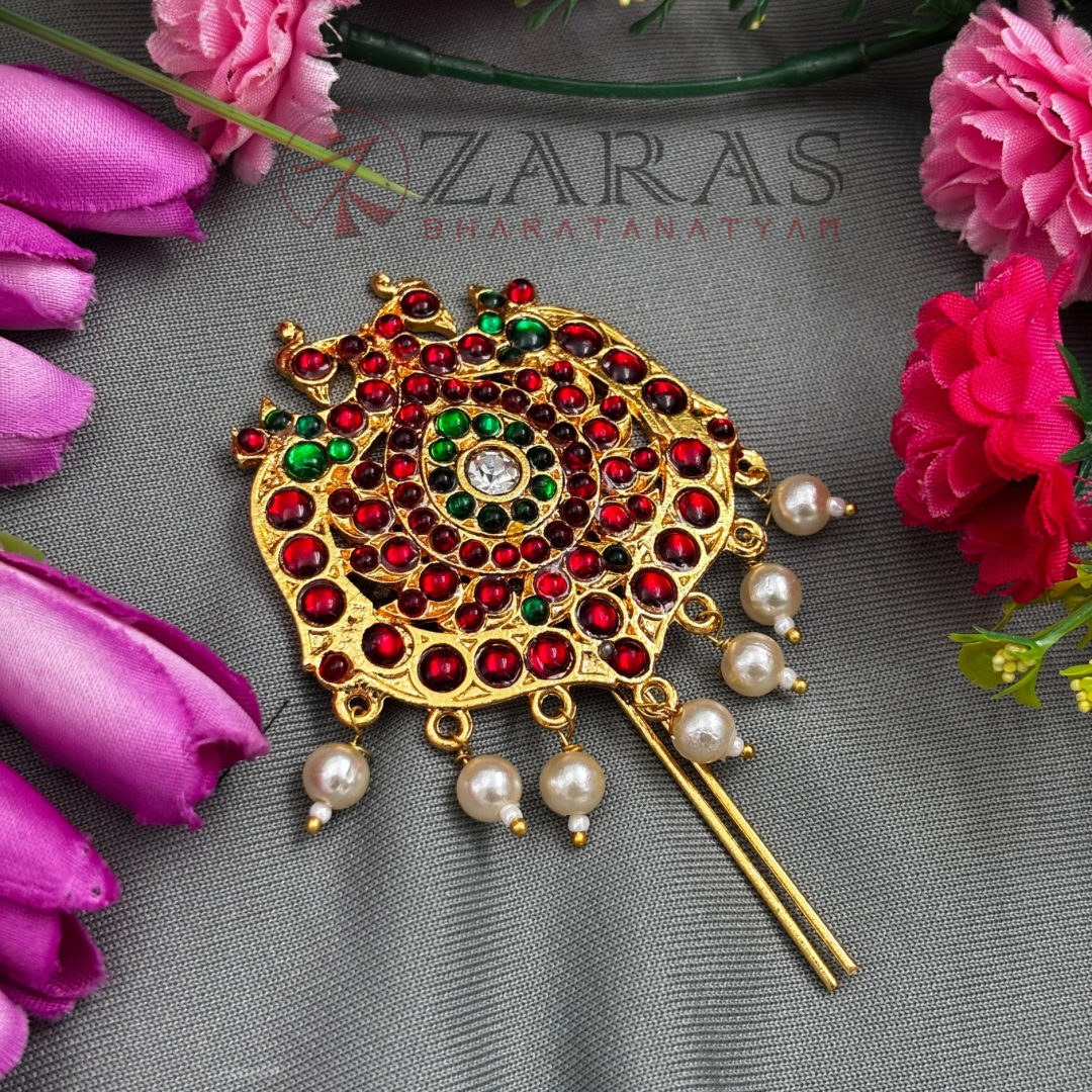 Bharatanatyam Dance Jewellery - Small Peacock Head Arch RG Kemp CS image 0