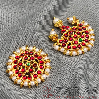 Bharatanatyam Dance Jewellery - Sun & Moon Flower RG Kemp (Medium) image 1