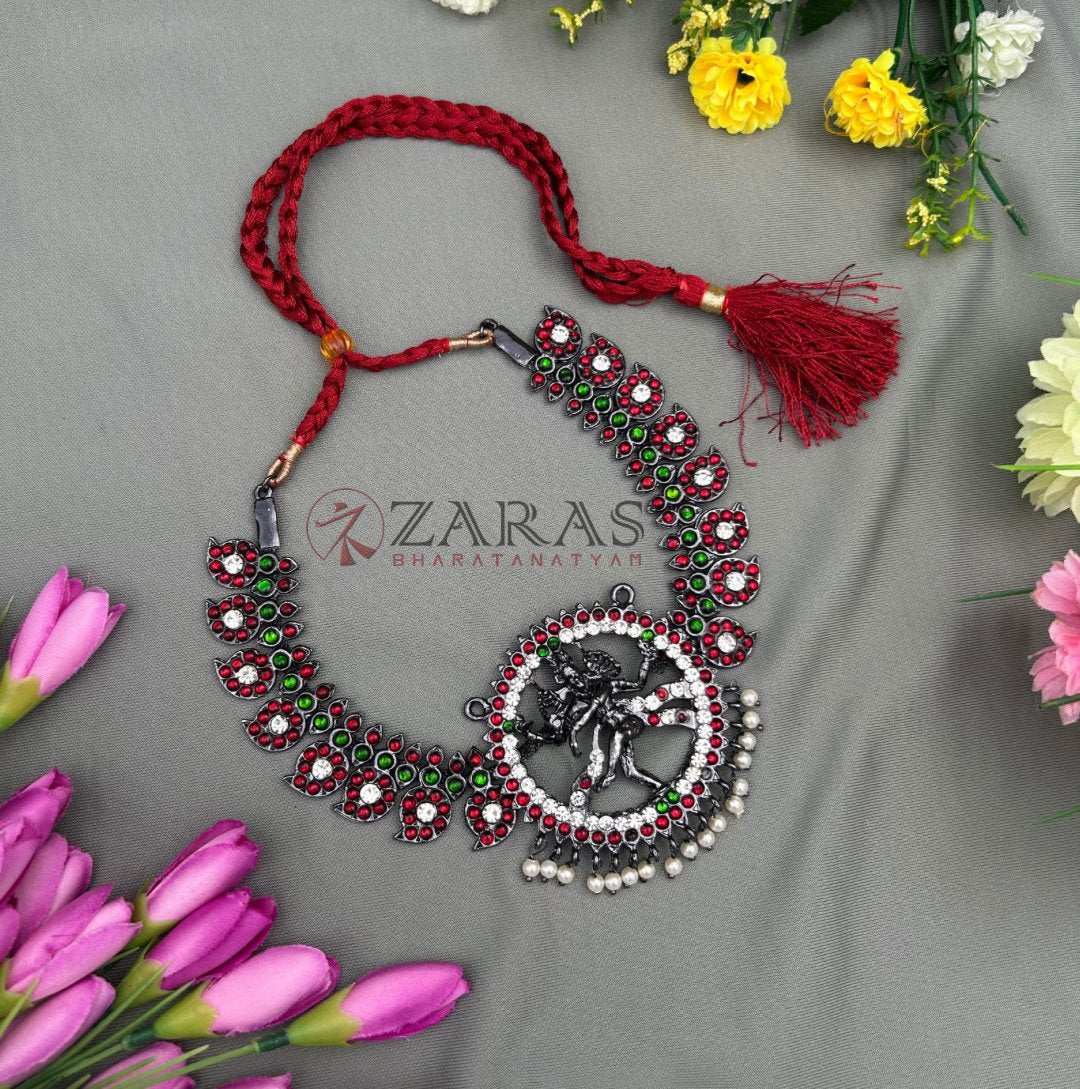 Bharatanatyam Dance Jewellery Black - Necklace Nadaraj & Manga RG Kemp CS pearls image 2