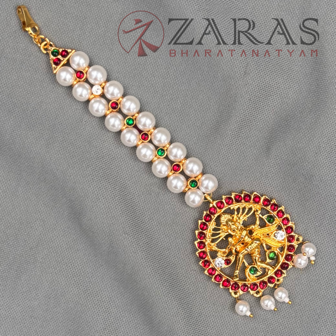 Bharatanatyam Dance Jewellery - Round Nadaraj RG Kemp Netti Chutti image 2