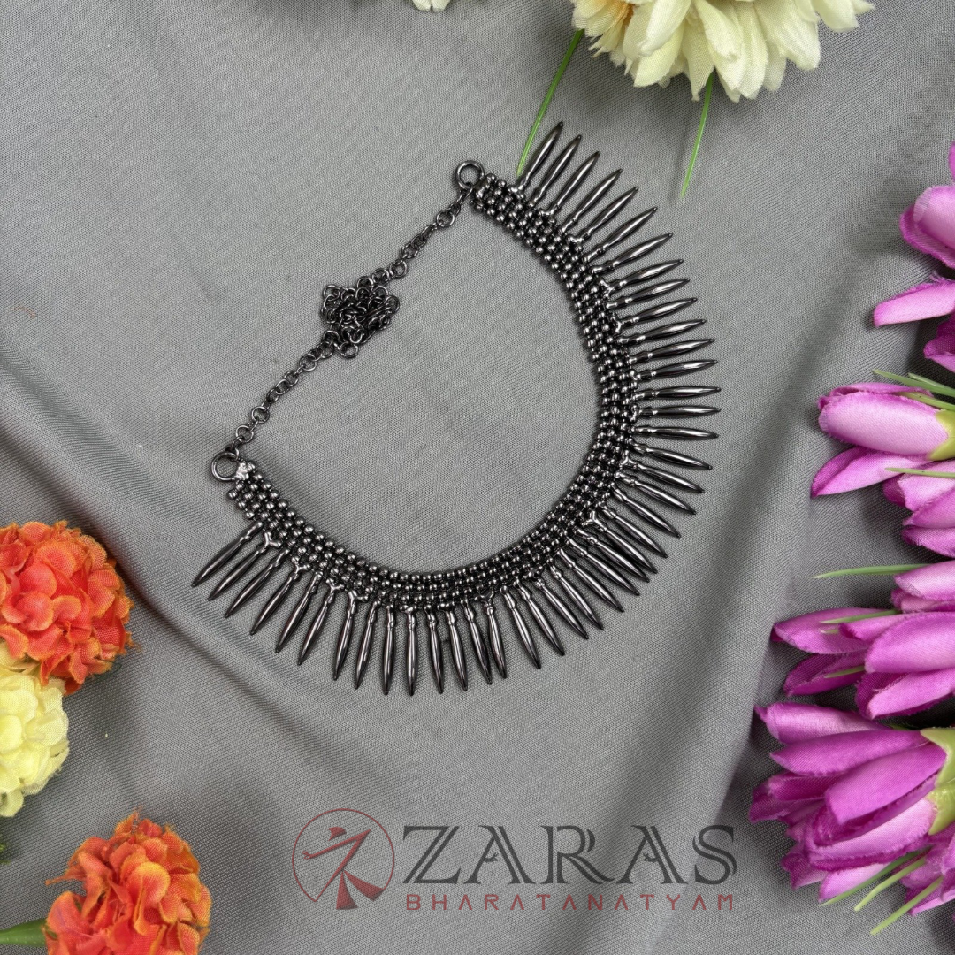 Bharatanatyam Dance Jewellery Black - Balls Kuchi Black Necklace image 0