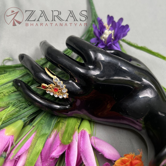 Bharatanatyam Dance Jewellery - Finger Ring WR Stone image 0