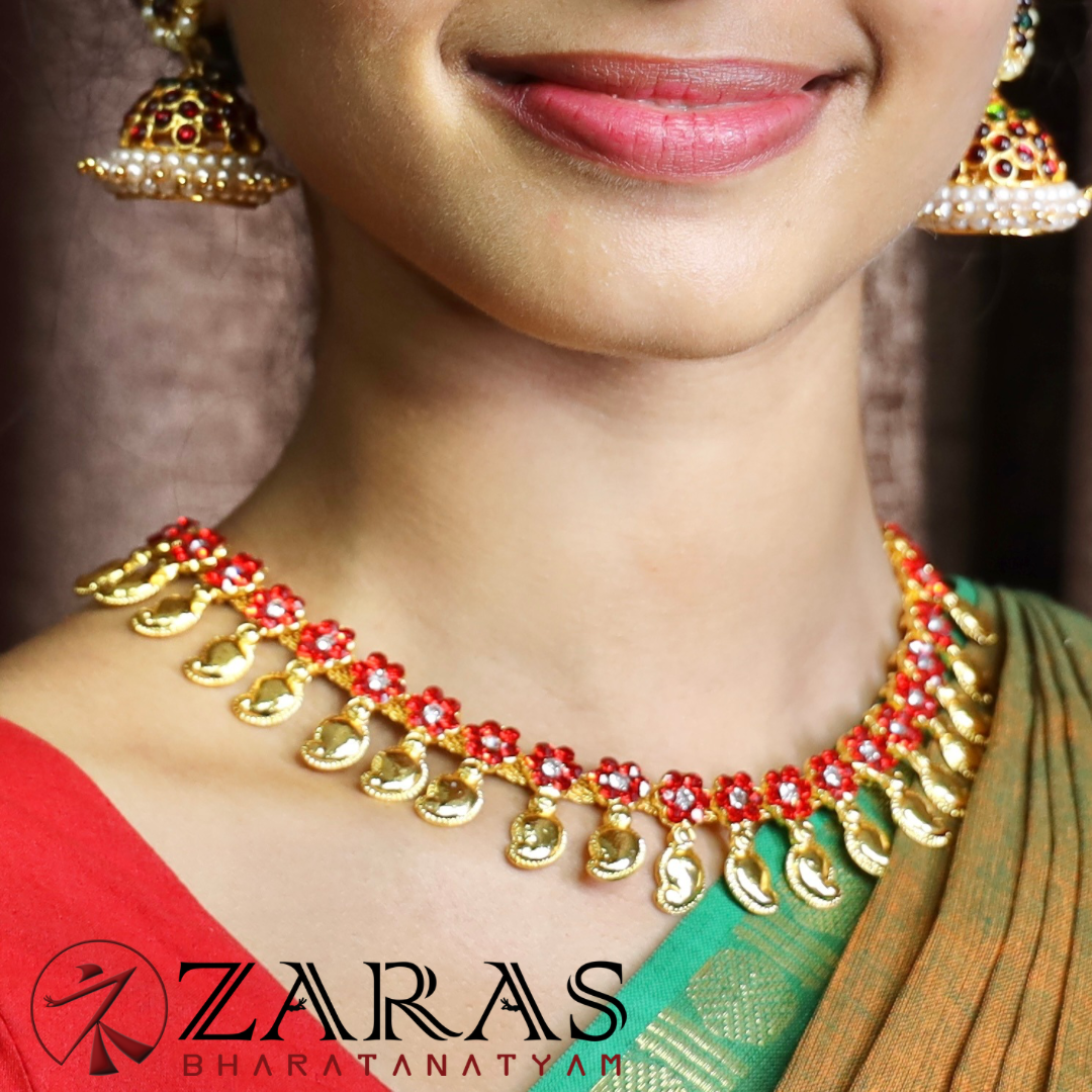 Bharatanatyam Dance Jewellery - Necklace Manga Design Gold RWS SA image 0