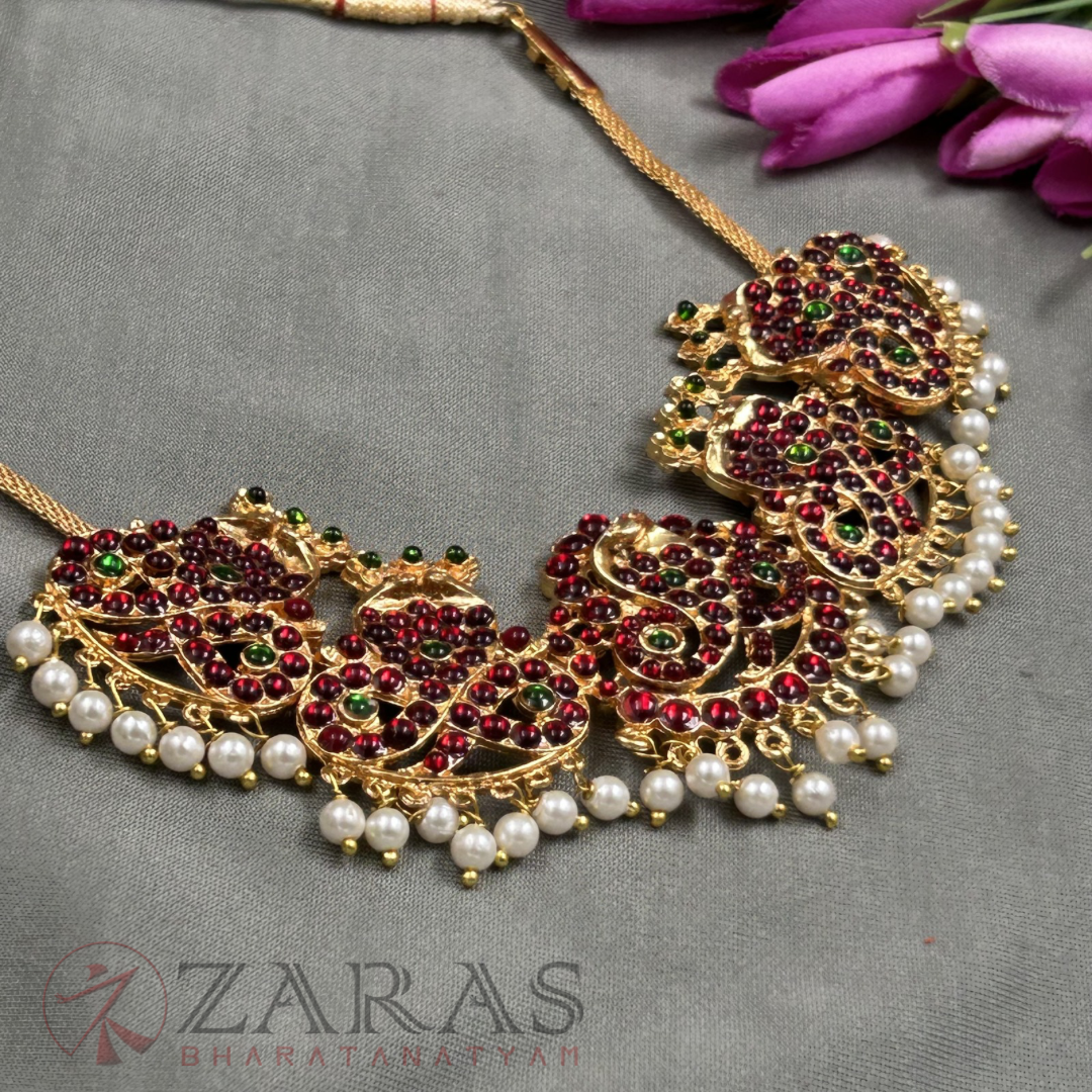 Bharatanatyam Dance Jewellery - Necklace Snake RG Kemp Beads image 2