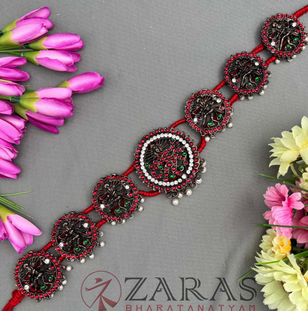 Bharatanatyam Dance Jewellery Black - Nadaraj CS RG Kemp Hip Belt (Ottiyanam) image 1