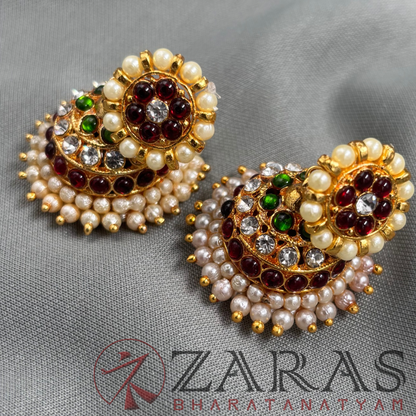 Bharatanatyam Dance Jewellery - Jimiki with Kammal 3L Kemp RG CS (Med) image 2