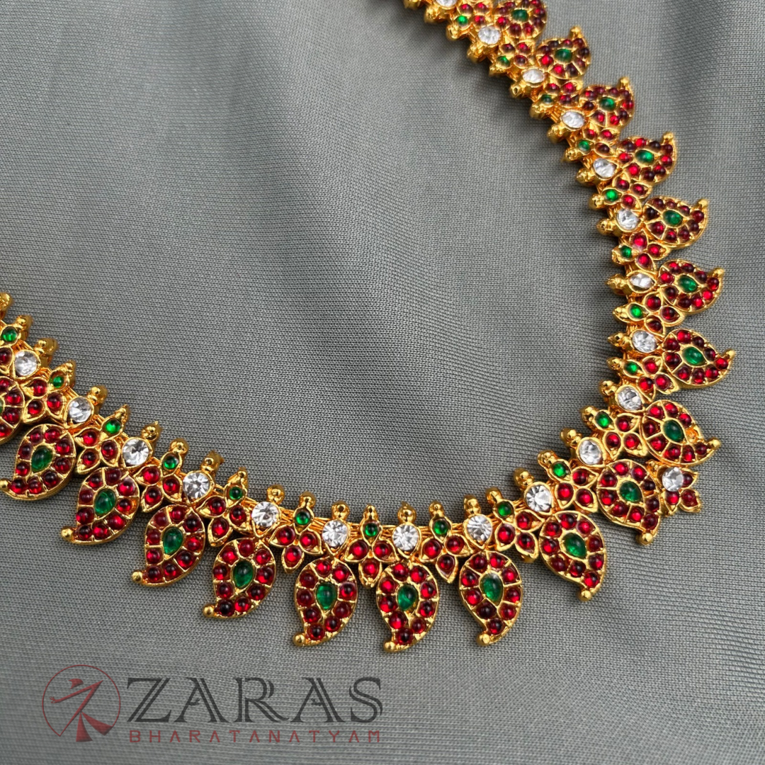 Bharatanatyam Dance Jewellery - Manga RG Kemp CS Haaram / Long Chain image 3