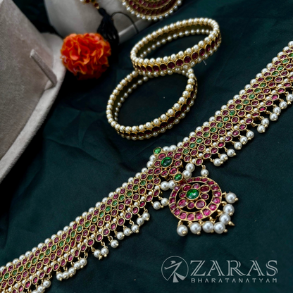 Bharatanatyam Dance Premium Jewellery Full Set - Sow RG Kemp CSG image 4