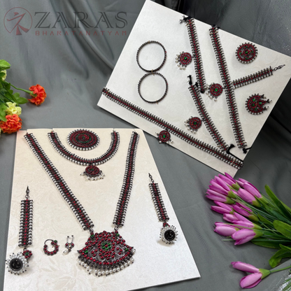 Bharatanatyam Dance Jewellery Black - Full Set Kemp Balls RGSl image 0