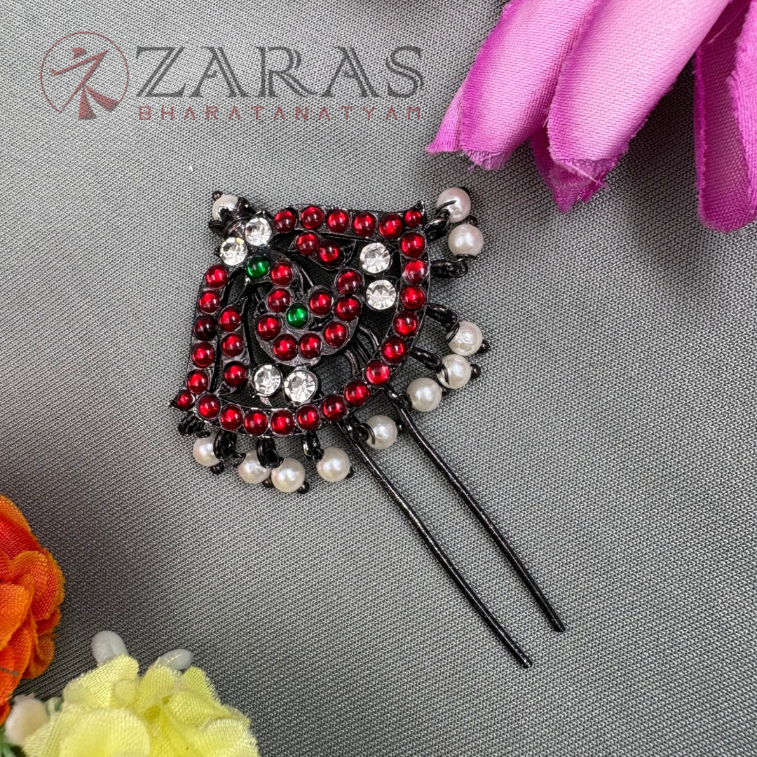 Bharatanatyam Dance Black Jewellery - Leaf Small Head Arch image 0