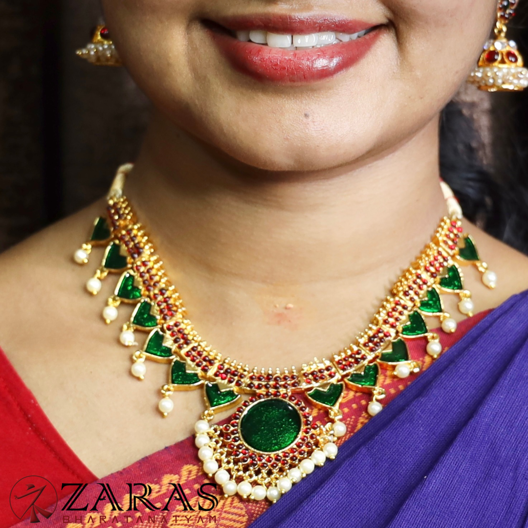 Bharatanatyam Dance Jewellery - Necklace Round & V Design RG Kemp image 0