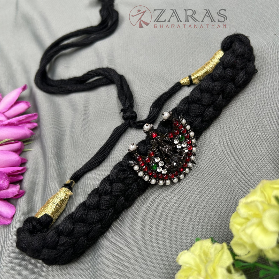 Bharatanatyam Dance Jewellery Black Necklace - Lakshmi RG Kemp Black Thread Type image 1