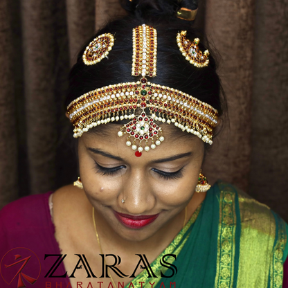 Bharatanatyam Dance Jewellery - Headset Balls Leaf CS RG Kemp image 1