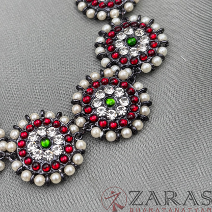 Bharatanatyam Dance Jewellery Black - Necklace Round Design RG Kemp CS image 0