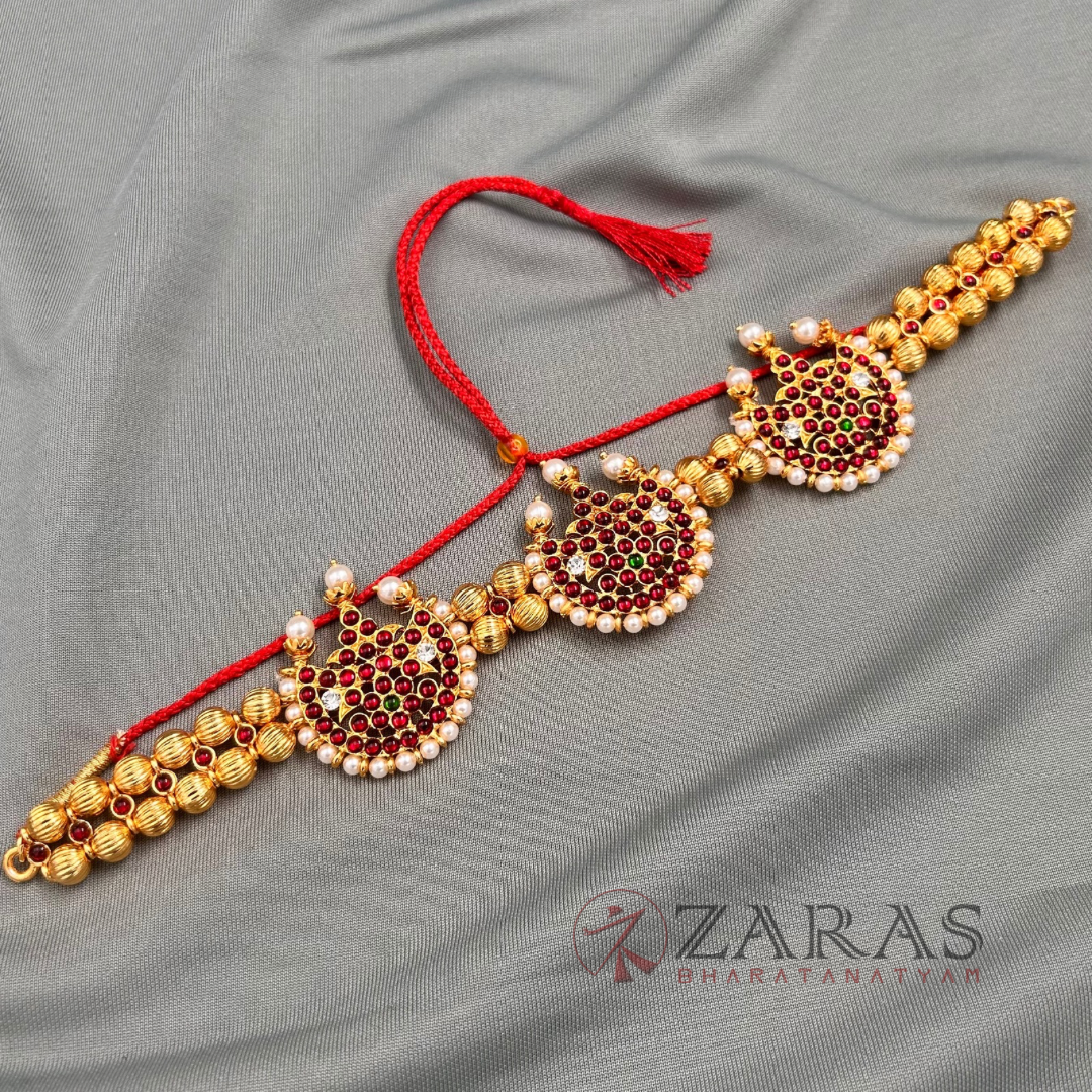 Bharatanatyam Dance Jewellery - 2L Gold Balls Choker / Necklace 3M Kemp image 1