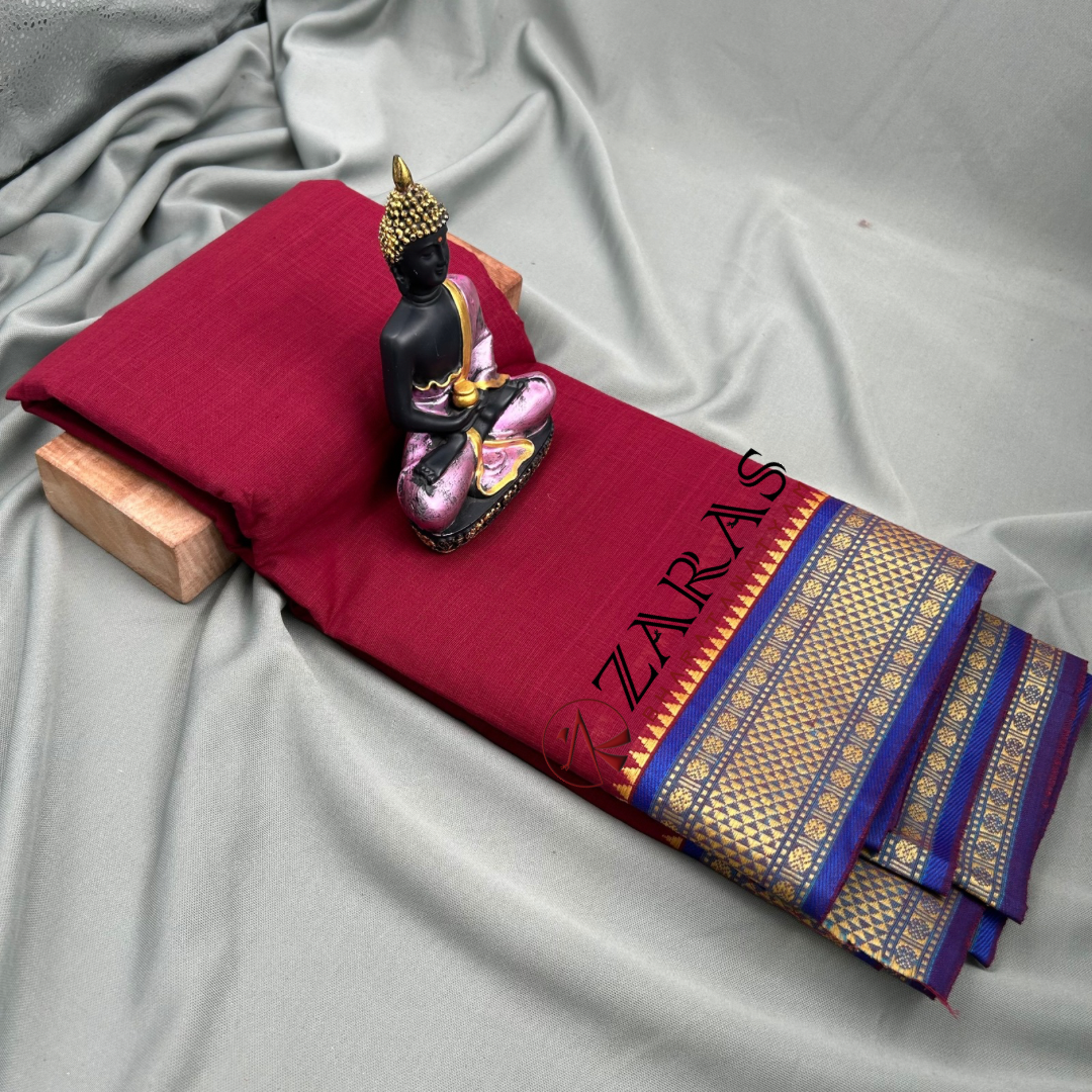 Bharatanatyam Dance Practice Saree - Maroon BL Gold Diamond Double Coin image 1