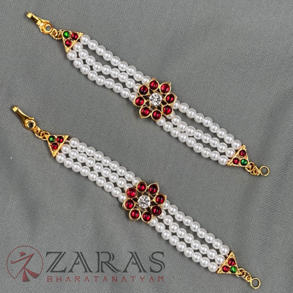 Bharatanatyam Dance Jewellery - 3 Line Flower RG Kemp CS Maatal image 2