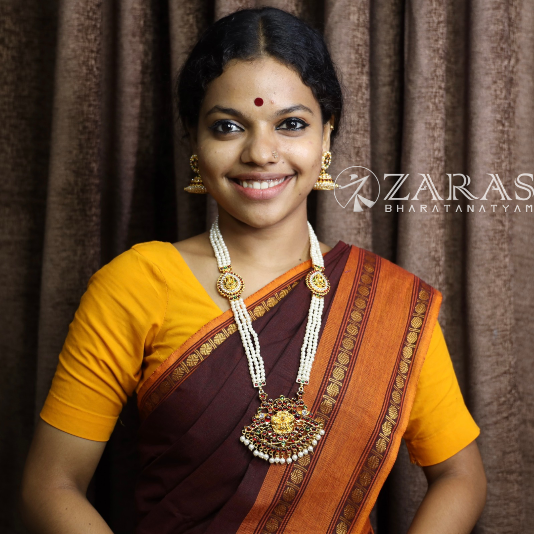 Bharatanatyam Dance Jewellery - 3 Line Beads Lakshmi Pea RG Kemp (Muthu Maalai) image 1