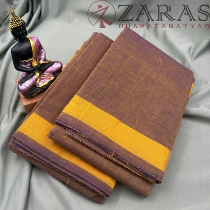Bharatanatyam Dance Practice Saree - Lavender Mix Gold Plain Border image 1