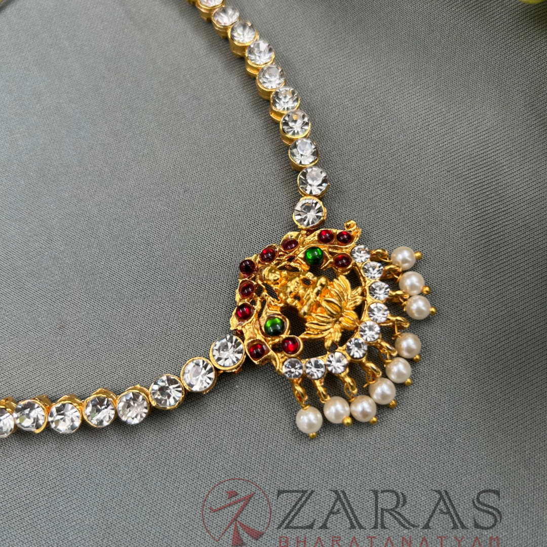 Bharatanatyam Dance Jewellery - Necklace 1 Line Attigai & Lakshmi RG Kemp image 2