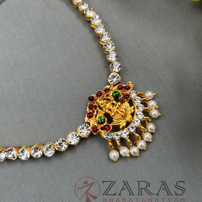 Bharatanatyam Dance Jewellery - Necklace 1 Line Attigai & Lakshmi RG Kemp image 2
