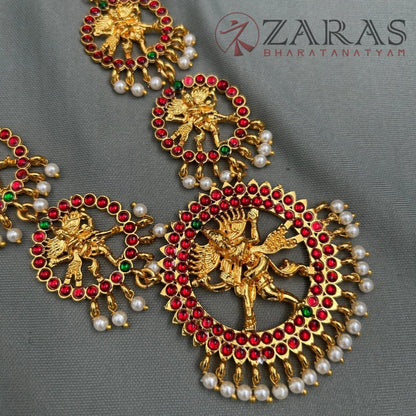 Bharatanatyam Dance Jewellery Haaram - Nadaraj with Sulam RG Kemp image 2