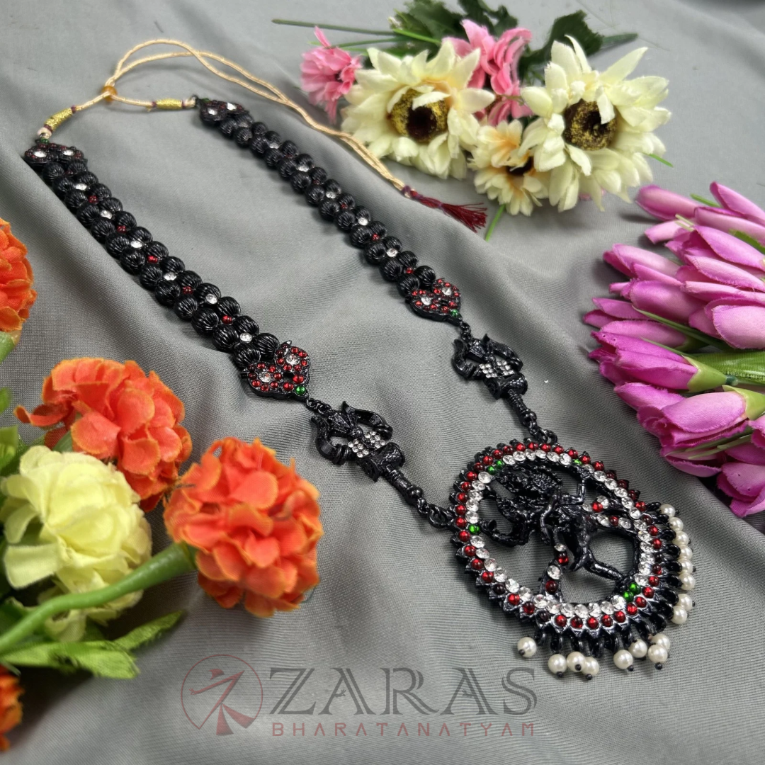 Bharatanatyam Dance Jewellery Black - Nadaraj & Balls RG kemp Haaram image 1