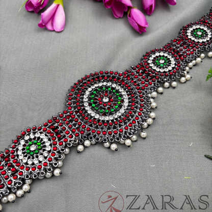 Bharatanatyam Dance Jewellery Black - Round RG Kemp CS Hip Belt (Ottiyanam) image 0