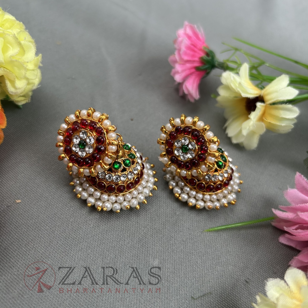 Bharatanatyam Dance Jewellery - Jimiki with Kammal 3L Kemp RG image 1