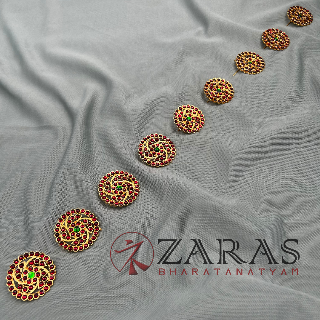 Bharatanatyam Dance Jewellery - Kemp Jada Billa Round Sun image 0