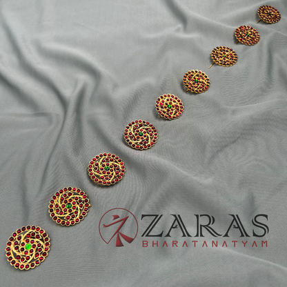 Bharatanatyam Dance Jewellery - Kemp Jada Billa Round Sun image 0
