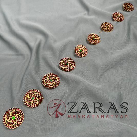 Bharatanatyam Dance Jewellery - Kemp Jada Billa Round Sun image 0