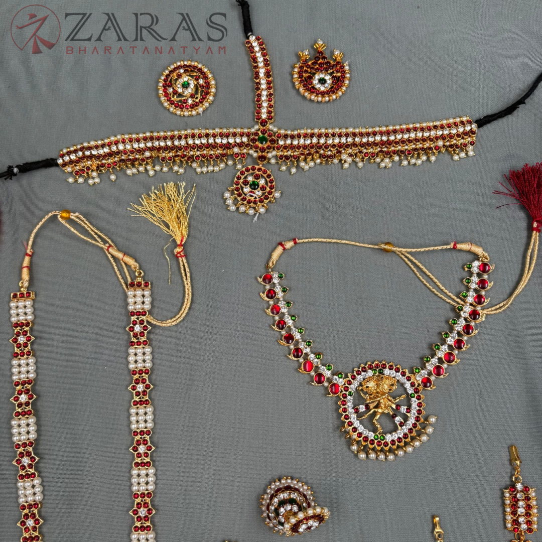 Bharatanatyam Dance Jewellery - Nadaraj Design RG Kemp Full Set image 3