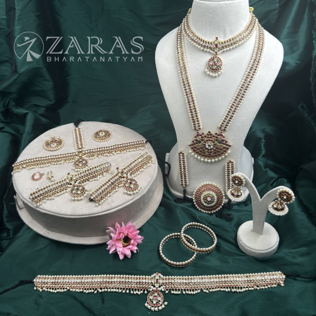 Bharatanatyam Dance Premium Jewellery Full Set - Sow RG Kemp CS image 0