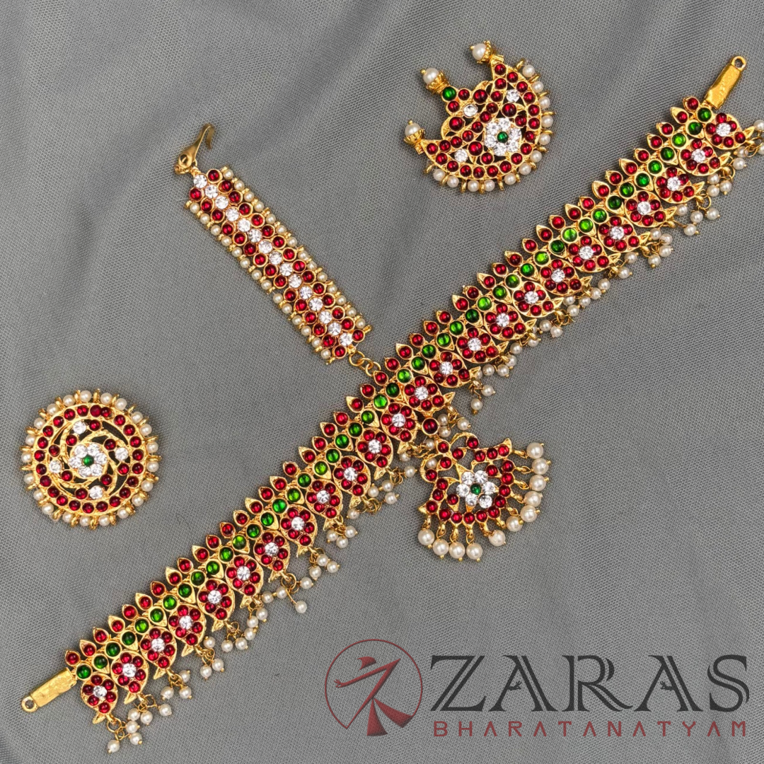 Bharatanatyam Dance Jewellery - Headset Manga CS RG Kemp image 2
