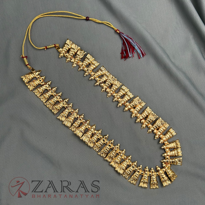 Bharatanatyam Dance Jewellery - Sembagam Malai Full Gold Haaram / Long Chain image 2