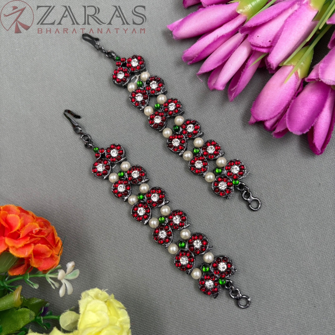 Bharatanatyam Dance Jewellery Black - Maatal Manga RG Kemp CS Pearls image 0