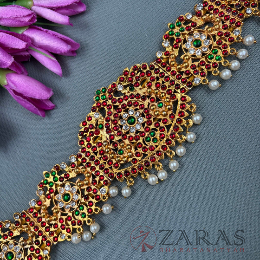 Bharatanatyam Dance Jewellery - Padak Hip Belt RG Kemp CS (Ottiyanam) image 2