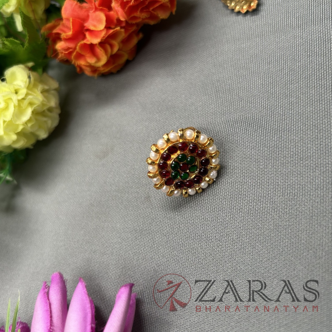 Bharatanatyam Dance Jewellery - Finger Ring RG Kemp (Big) (Adjustable) image 1