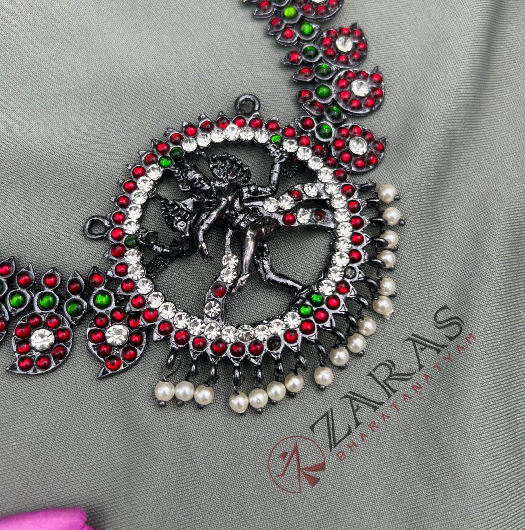 Bharatanatyam Dance Jewellery Black - Necklace Nadaraj & Manga RG Kemp CS pearls image 0