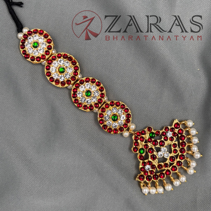 Bharatanatyam Dance Jewellery -  4 Round RG Kemp Netti Chutti Pata image 2