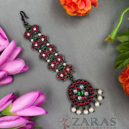 Bharatanatyam Dance Jewellery Black - D Manga Netti Chutti RG Kemp CS image 0