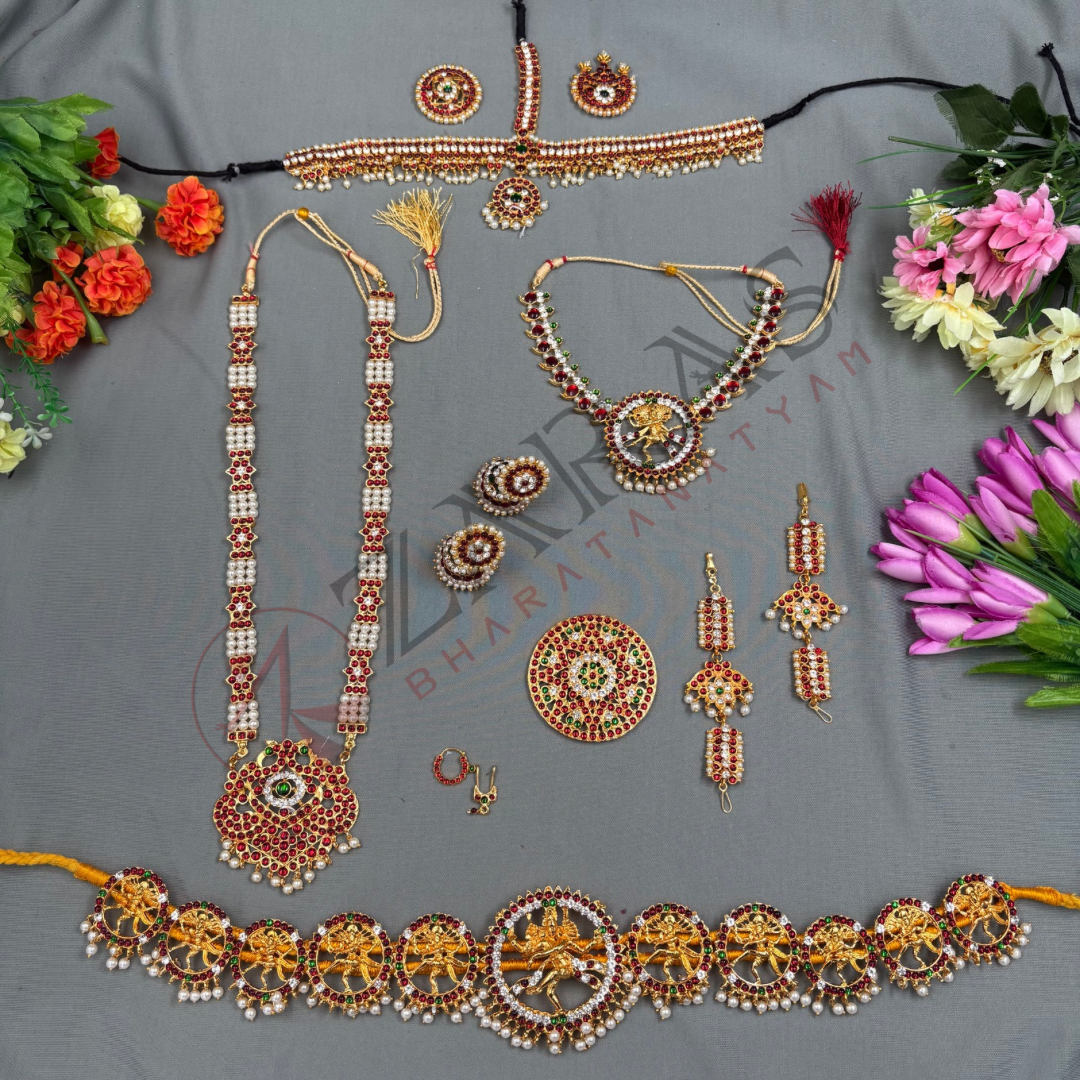 Bharatanatyam Dance Jewellery - Nadaraj Design RG Kemp Full Set image 0