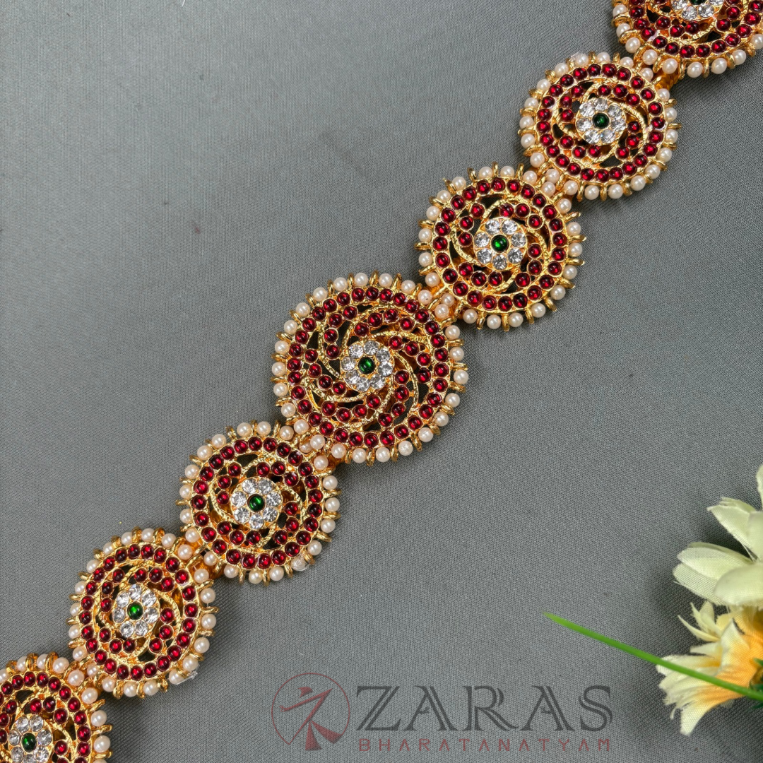 Bharatanatyam Dance Jewellery - Sun Hip Belt RG Kemp CS (Ottiyanam) image 2