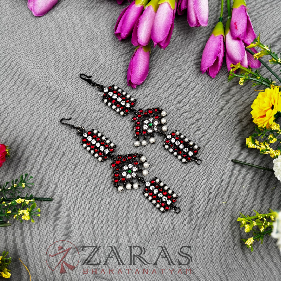 Bharatanatyam Dance Jewellery Black - Maatal Sow & Leaf RG Kemp CS image 2
