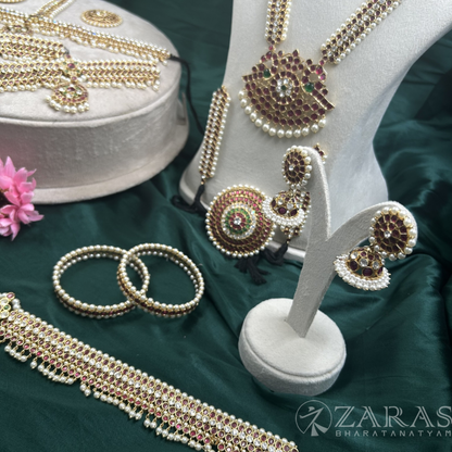 Bharatanatyam Dance Premium Jewellery Full Set - Sow RG Kemp CS image 3