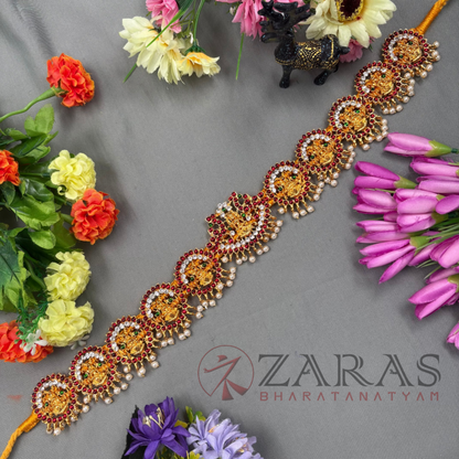 Bharatanatyam Dance Jewellery - Round Lakshmi Hip Belt RG Kemp CS (Ottiyanam) image 0
